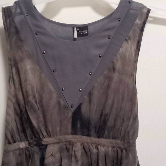 Mini grey and blue tye dye dress - Picture 2 of 5